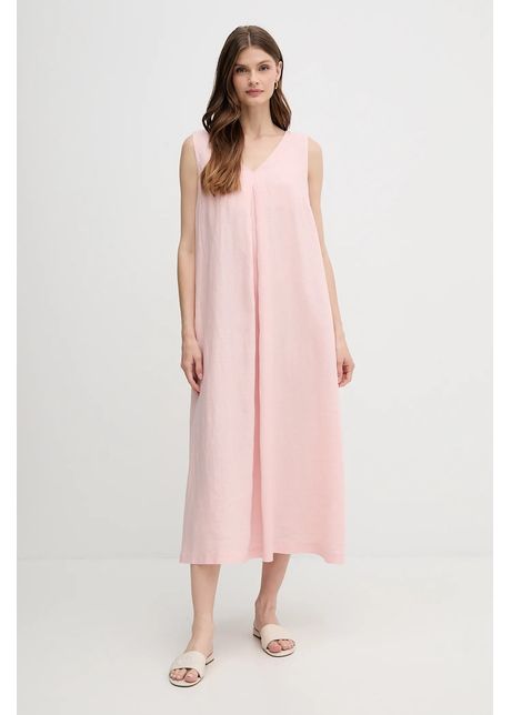 United colors of benetton rochie din in culoarea roz maxi evazat