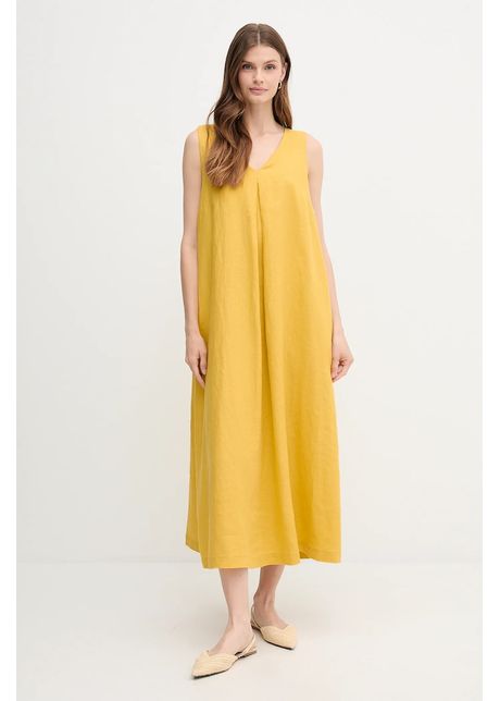 United colors of benetton rochie din in culoarea roz maxi evazat