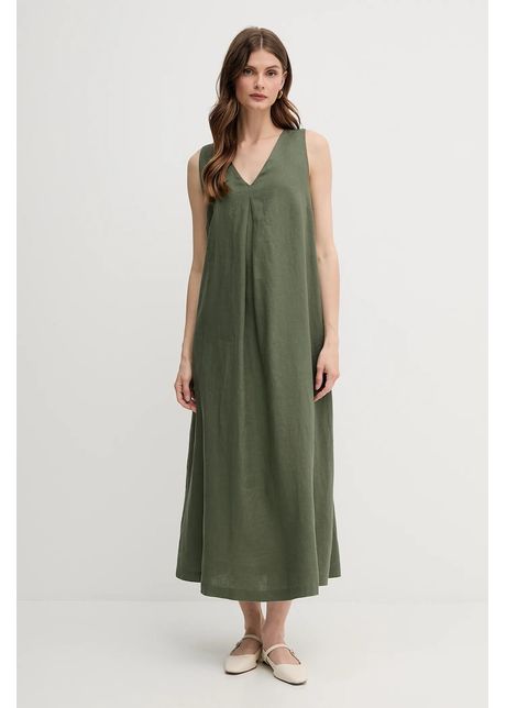 United colors of benetton rochie din in culoarea roz maxi evazat