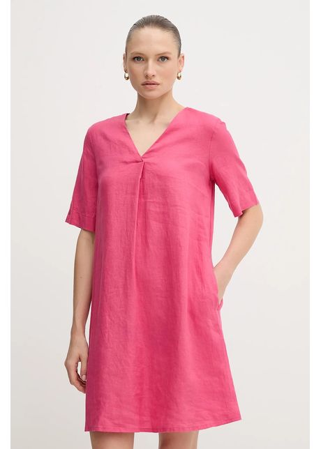 United colors of benetton rochie din in culoarea roz mini oversize 4aghdv0b0
