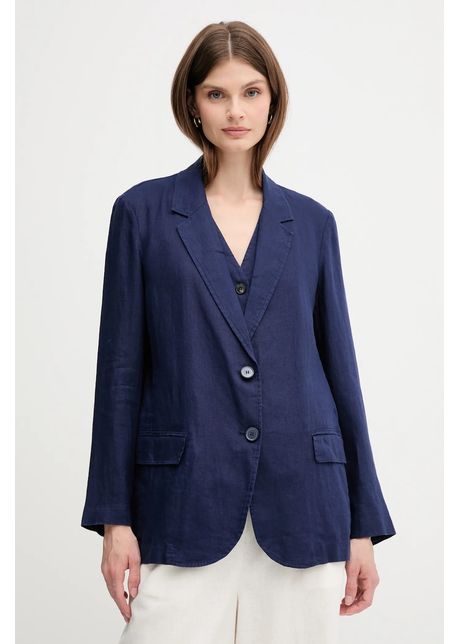 United colors of benetton sacou de in culoarea verde un singur rand de nasturi neted