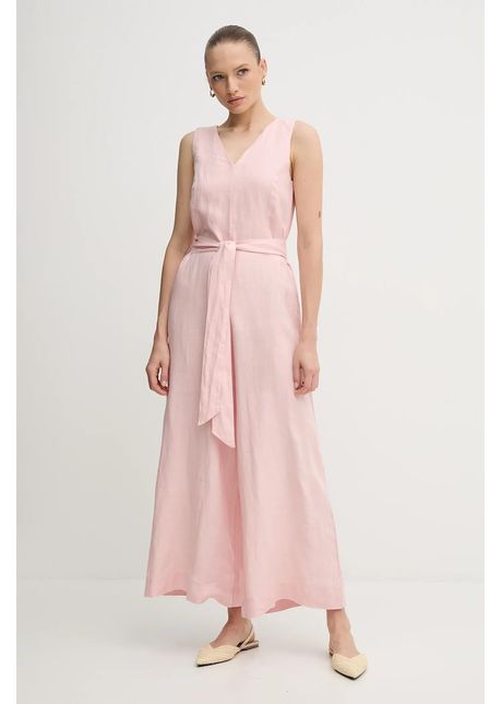 United colors of benetton salopet din in culoarea roz cu decolteu in v 4aghdt00e