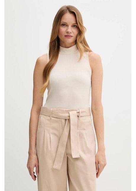 United Colors of Benetton top culoarea bej, cu turtleneck, 3P2Y3M06Y