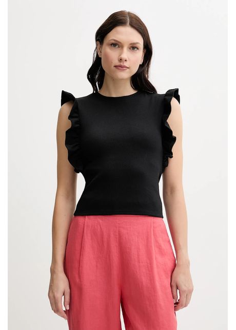 United colors of benetton top culoarea negru 3fmed10a3
