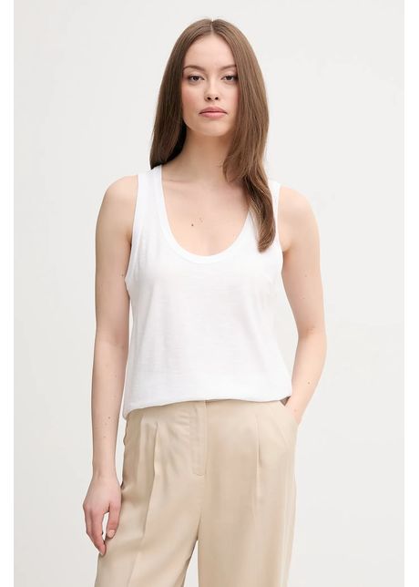 United colors of benetton top din bumbac culoarea alb 3bvxdh00z
