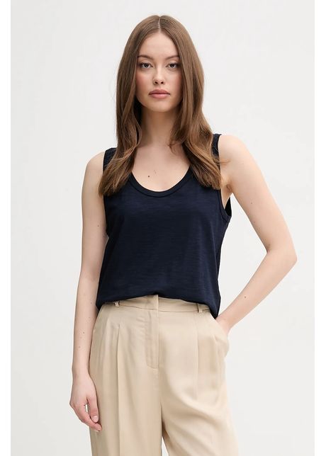 United colors of benetton top din bumbac culoarea bleumarin 3bvxdh00z