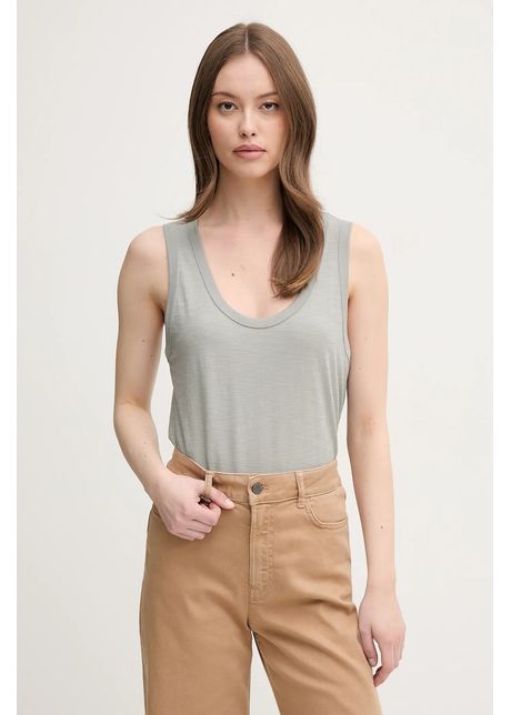United colors of benetton top din bumbac culoarea gri 3bvxdh00z