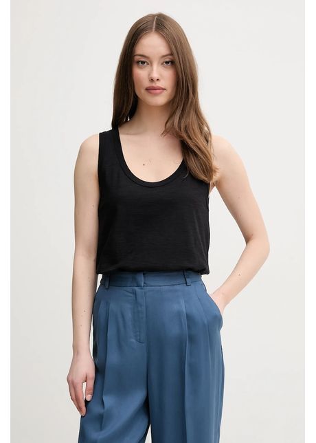 United colors of benetton top din bumbac culoarea negru 3bvxdh00z