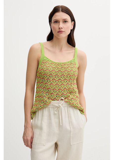 United colors of benetton top din bumbac culoarea verde 1498eh01d