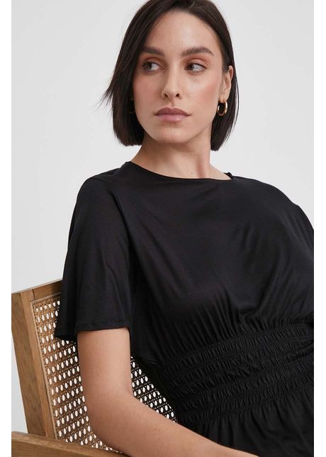 United colors of benetton tricou culoarea negru