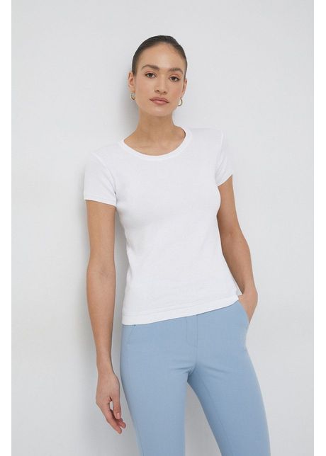 United colors of benetton tricou din bumbac culoarea alb