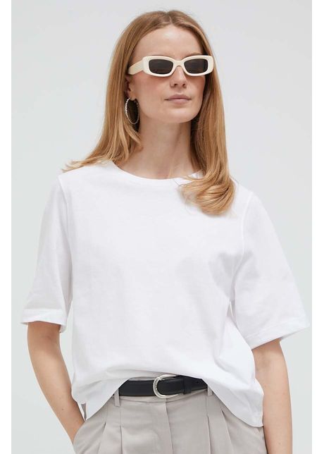 United colors of benetton tricou din bumbac culoarea alb