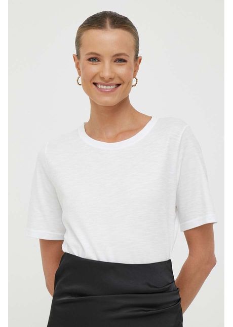 United colors of benetton tricou din bumbac culoarea alb