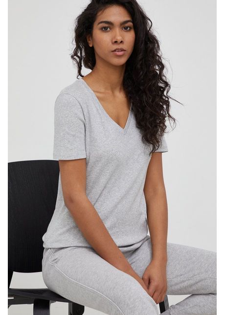 United colors of benetton tricou din bumbac culoarea gri