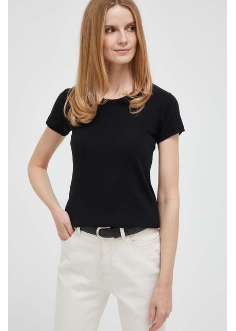 United colors of benetton tricou din bumbac culoarea negru