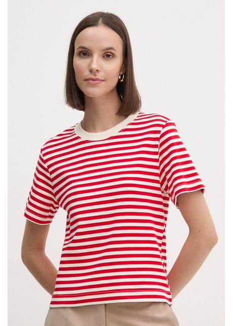 United colors of benetton tricou din bumbac femei culoarea rosu 33fnd2011