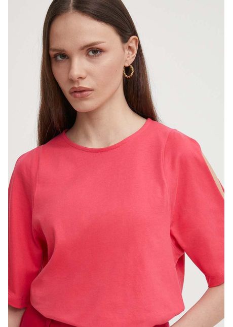 United colors of benetton tricou din bumbac femei culoarea roz