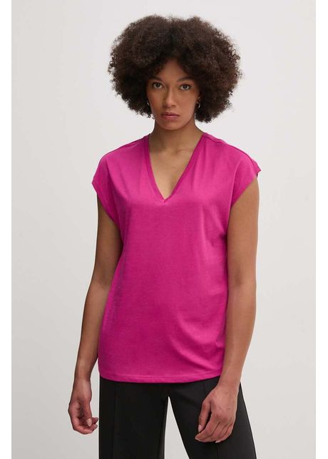United colors of benetton tricou din bumbac femei culoarea violet 3eerd109c