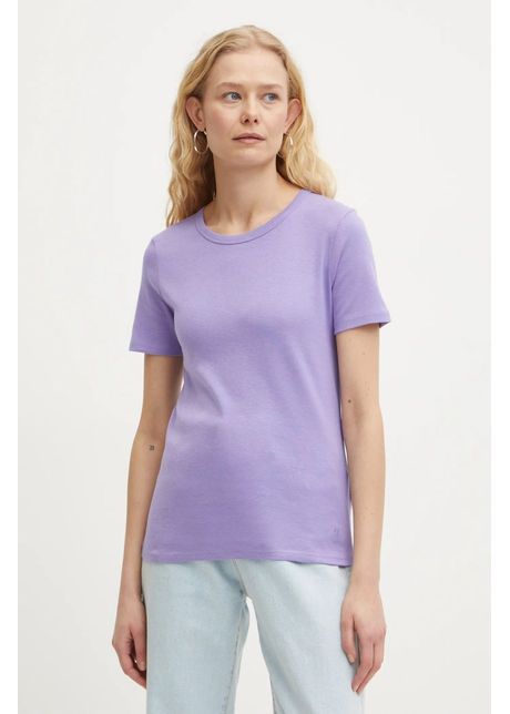 United colors of benetton tricou din bumbac femei culoarea violet 3ga2e16a0