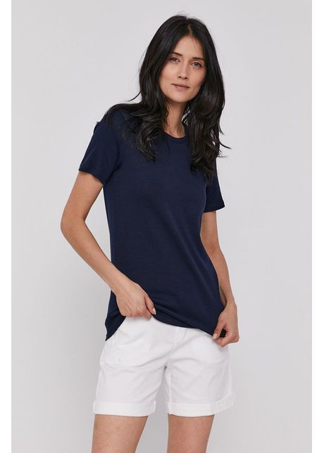 United colors of benetton tricou femei culoarea albastru marin