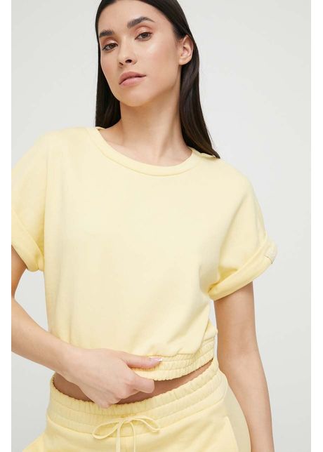 United colors of benetton tricou lounge culoarea galben