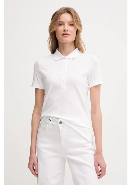 United colors of benetton tricou polo femei culoarea alb 3tqjd300w