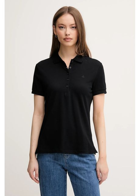 United colors of benetton tricou polo femei culoarea negru 3tqjd300w