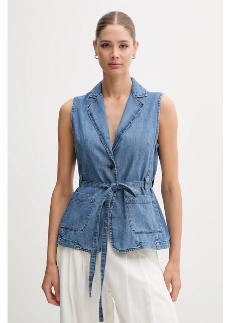 United colors of benetton vest jeans un singur r nd de nasturi 2kowdj00z