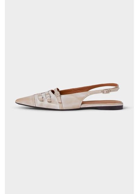 Vagabond shoemakers balerini de piele hermine culoarea bej cu toc deschis 5533 118 07