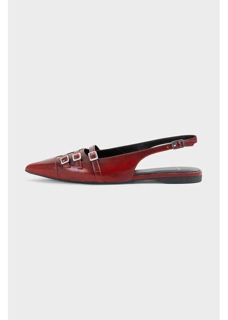 Vagabond shoemakers balerini de piele hermine culoarea rosu cu toc deschis 5533 118 47