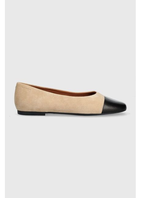 Vagabond shoemakers balerini de piele jolin culoarea bej 5508 642 95