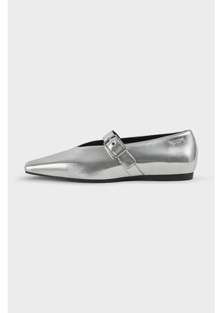 Vagabond shoemakers balerini de piele wioletta culoarea argintiu 5701 283 79