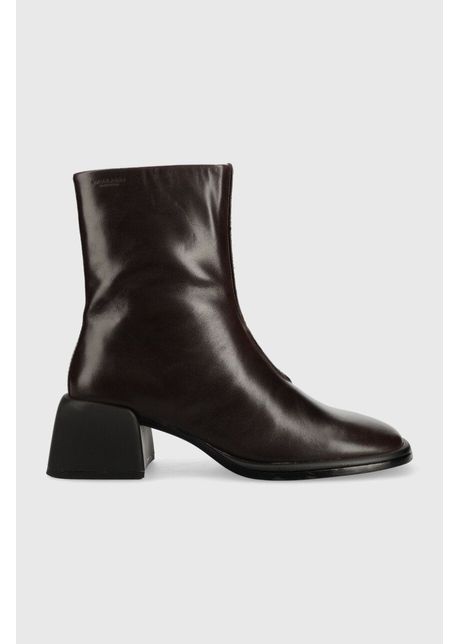 Vagabond shoemakers cizme de piele ansie femei culoarea maro cu toc drept