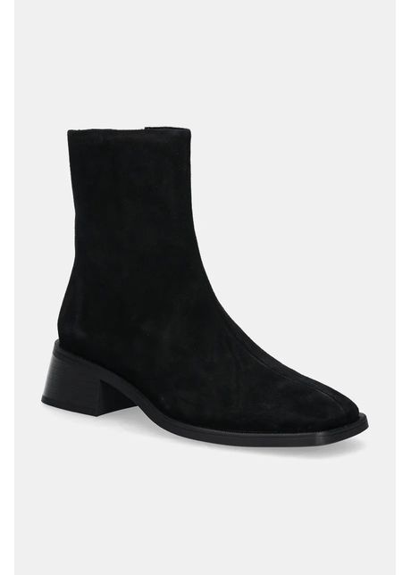 Vagabond shoemakers cizme din piele intoarsa blanca femei culoarea negru cu toc drept 5217 240 20