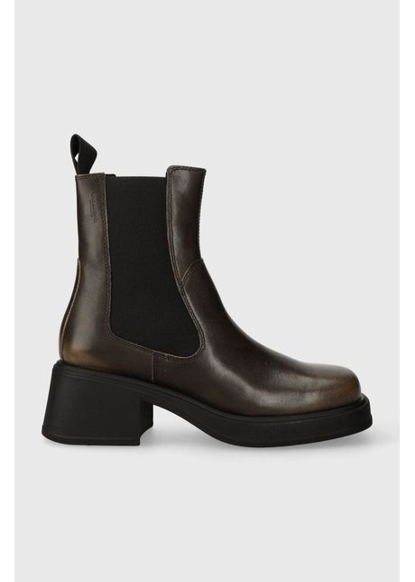 Vagabond shoemakers ghete chelsea de piele dorah femei culoarea maro cu toc drept 5642 018 19