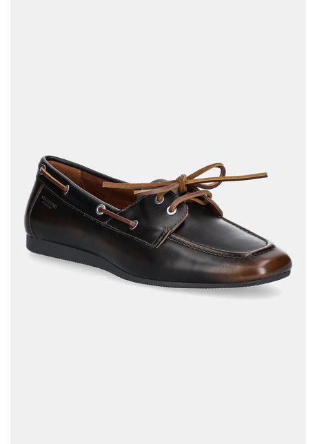 Vagabond shoemakers mocasini de piele hillary culoarea maro cu toc plat 5925 418 33