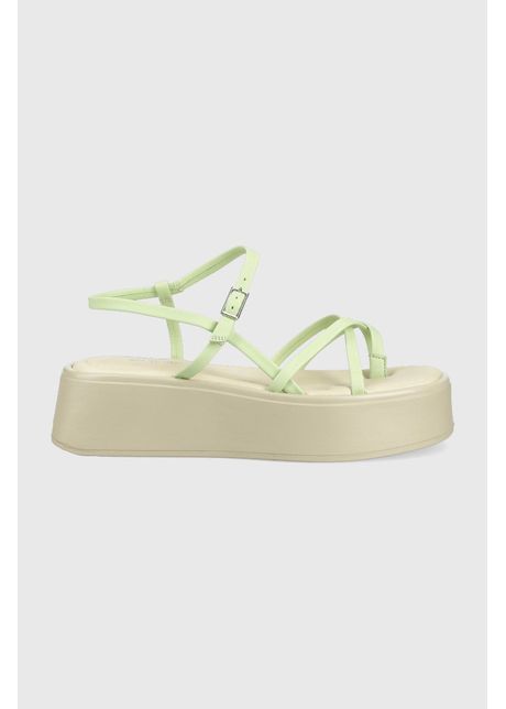 Vagabond shoemakers sandale de piele courtney femei culoarea verde cu platforma