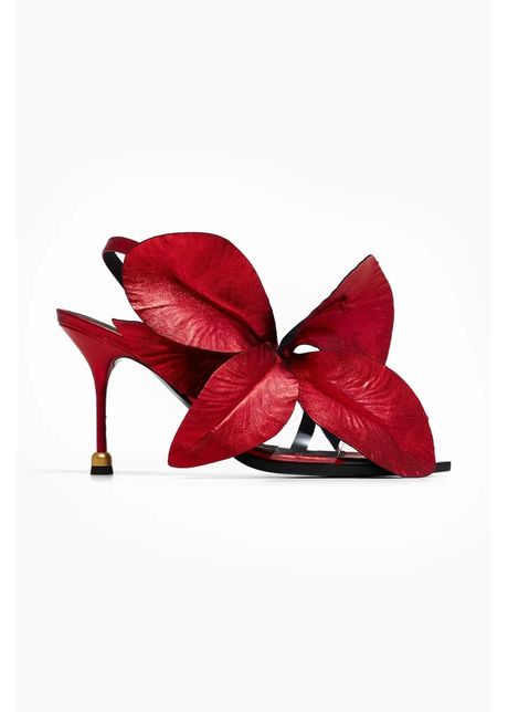 Vanda novak sandale de piele daisy culoarea rosu