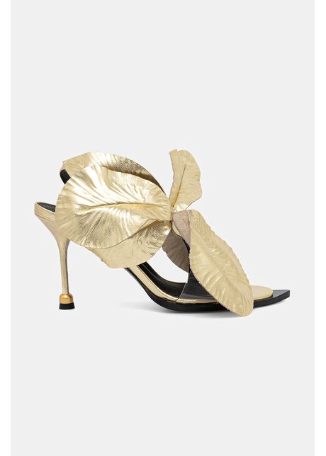 Vanda novak sandale de piele daisy platinum gold culoarea auriu