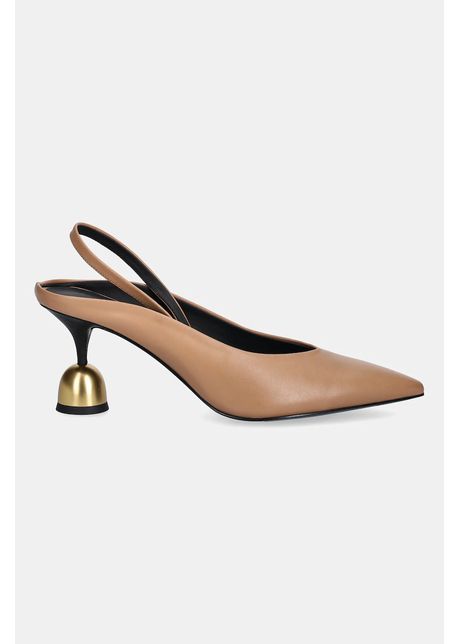 Vanda novak stilettos de piele lucy culoarea maro