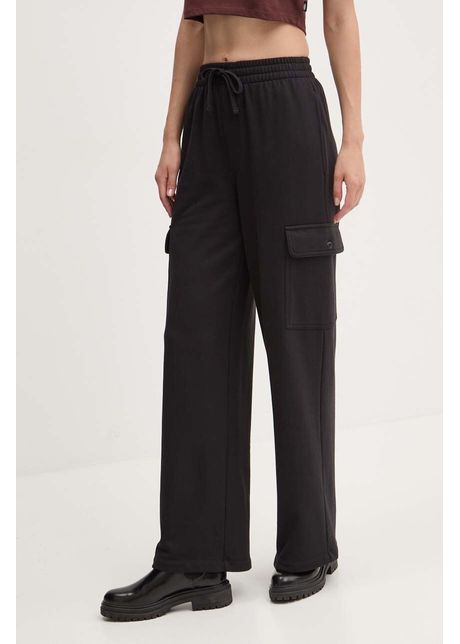 Vans pantaloni de trening culoarea negru neted vn000hgpblk1