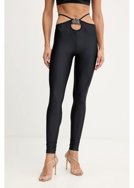 Versace Jeans Couture colanți culoarea negru, cu imprimeu, 79HAC108 N0008