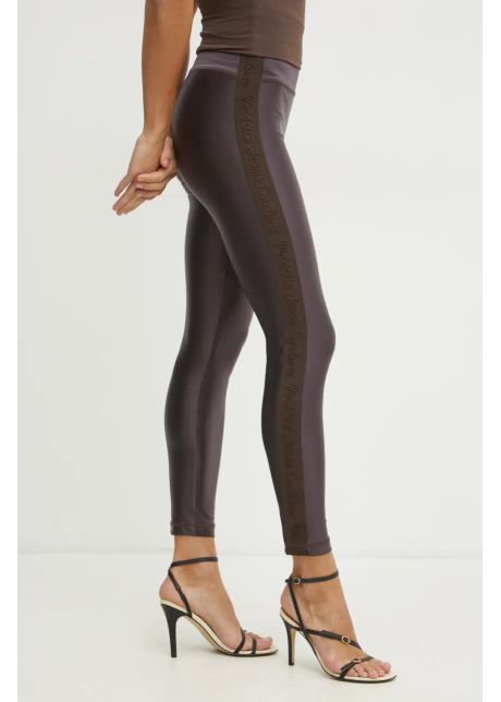 Versace jeans couture colanti femei culoarea maro cu imprimeu 78hac114 j0223