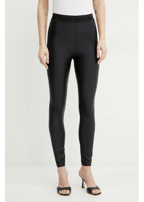 Versace jeans couture colanti femei culoarea negru neted 78hac101 j0062