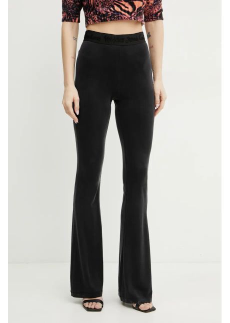 Versace jeans couture colanti femei culoarea negru neted 78hac107 j0190