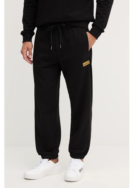 Versace Jeans Couture pantaloni de trening din bumbac culoarea negru, uni, 79GAAT07 CF01T