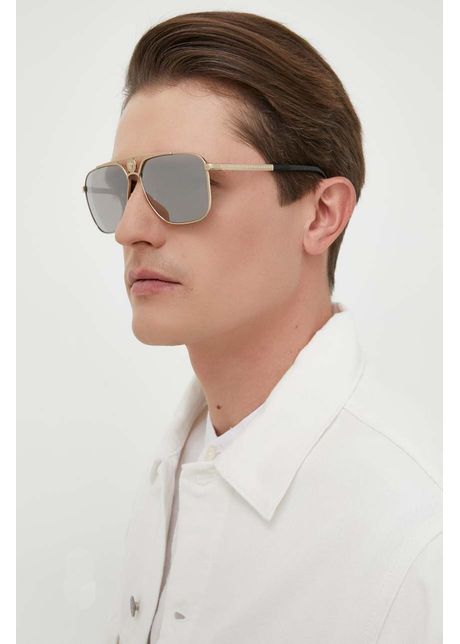 Versace ochelari de soare barbati culoarea auriu