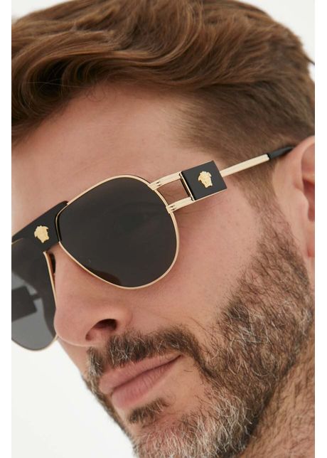 Versace ochelari de soare barbati culoarea auriu