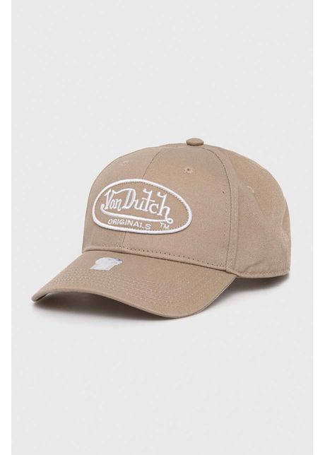 Von dutch apc de baseball din bumbac culoarea bej cu imprimeu