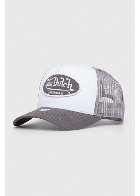 Von dutch sapca culoarea gri cu imprimeu